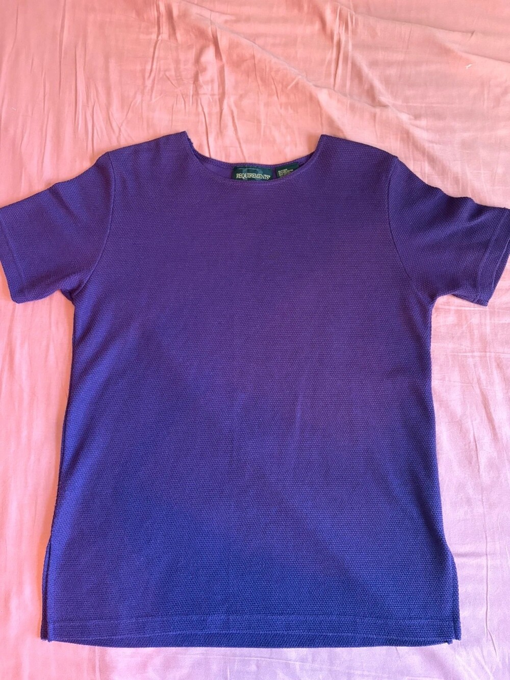 Vintage Requirements Purple Textured Short Sleeve Top – Size Small